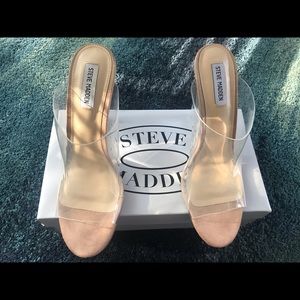 Steve Madden Clear Evolve heal/wedges